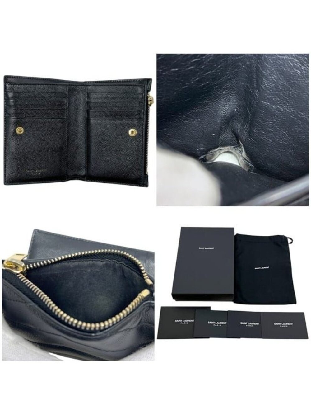 Saint Laurent Bifold Wallet Black Leather - Picture 3 of 10